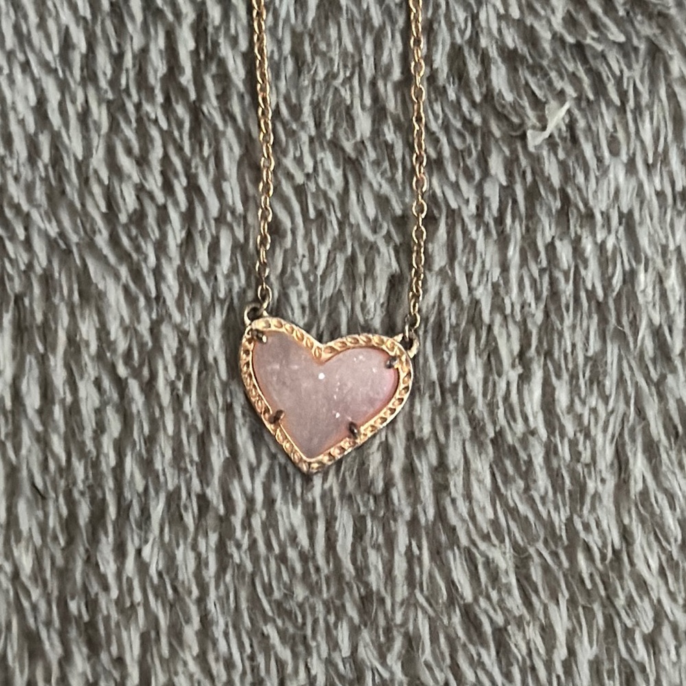 Kendra Scott Pink Heart Necklace